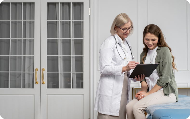 doctor patient conversation image