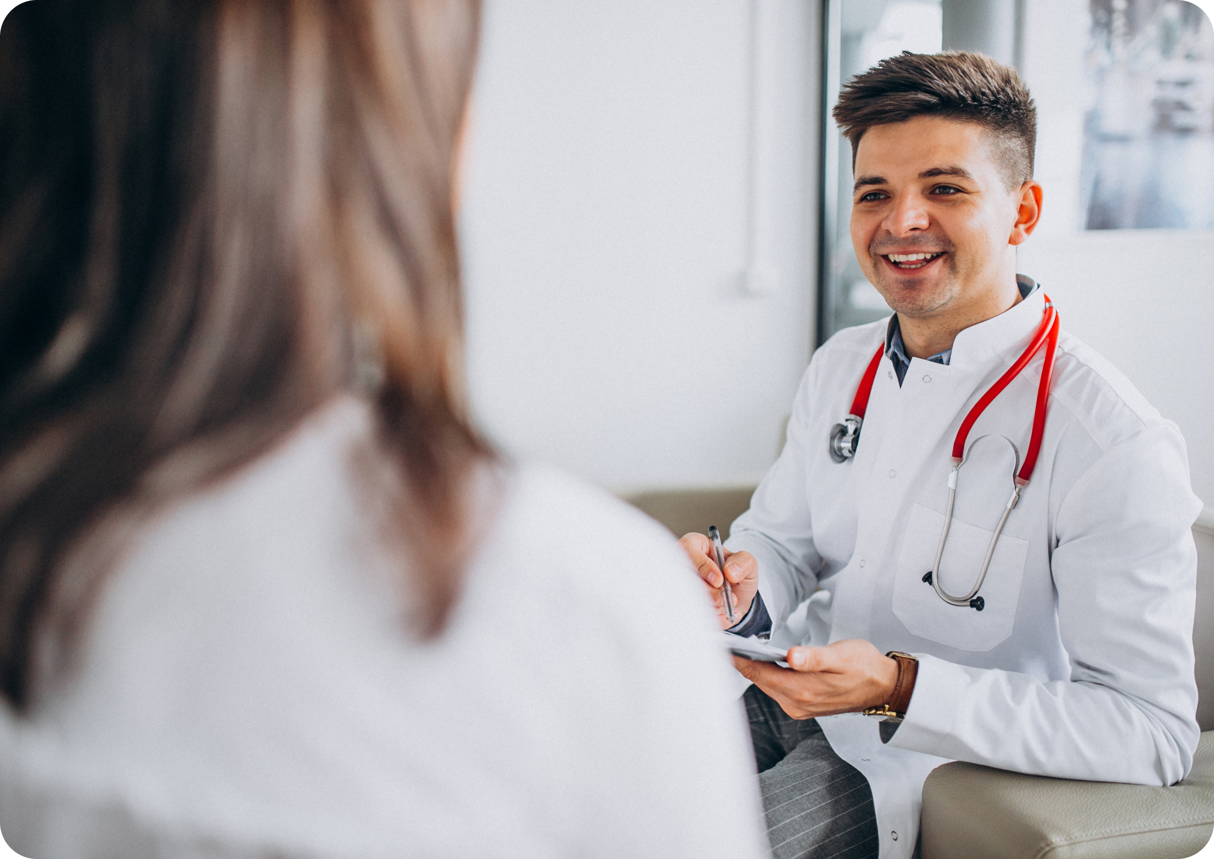 doctor patient conversation image