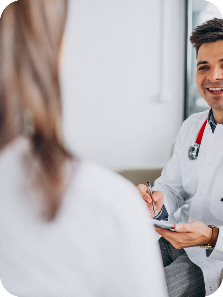 doctor patient conversation image
