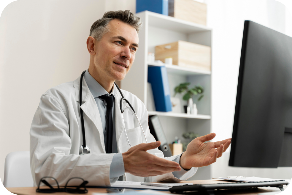 doctor patient conversation image