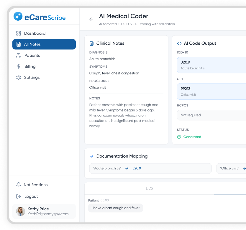 ai medical coder hero image eCareScribe